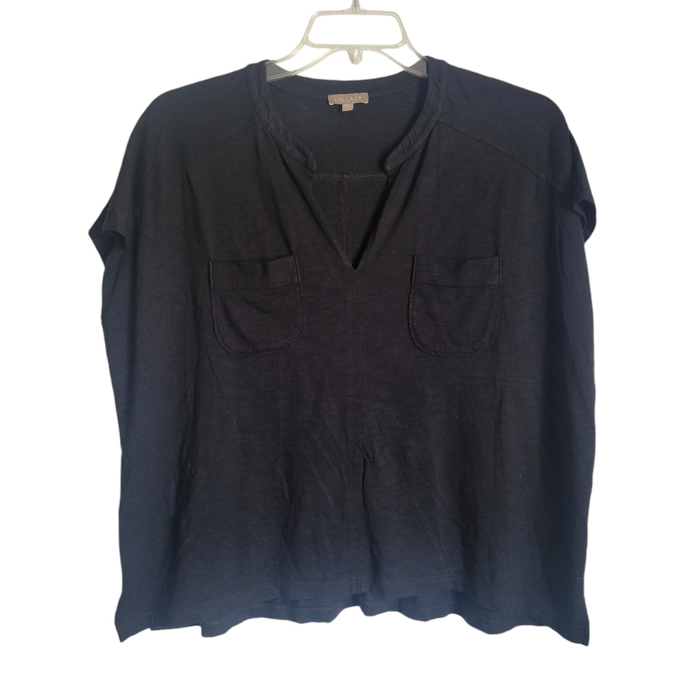Lilla P Women Black Shirt Size XS Pima Cotton Blend Goth WhimsyGoth